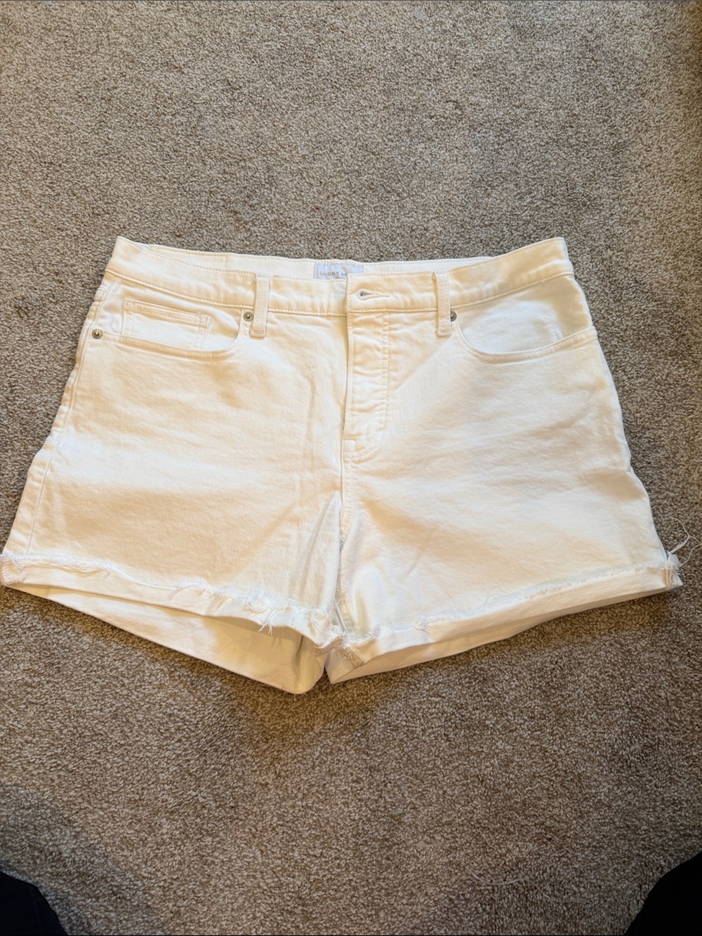 Lucky Brand White Denim Cutoff Shorts